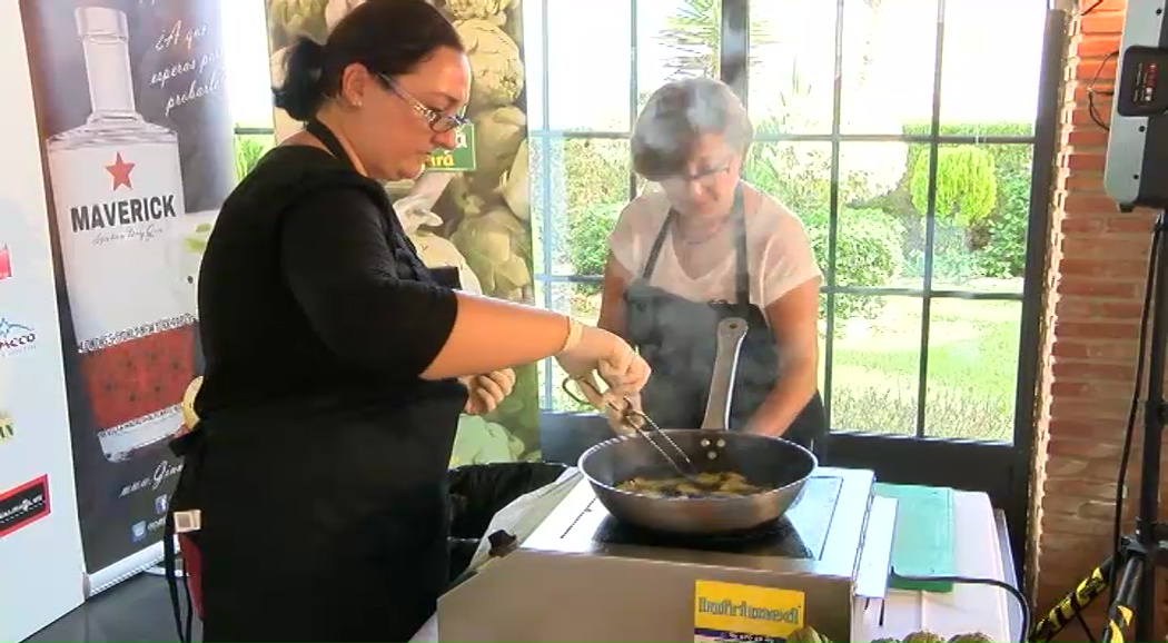 Showcooking milhoja de alcachofa con bacalao en el Festival Gastrovegabaja